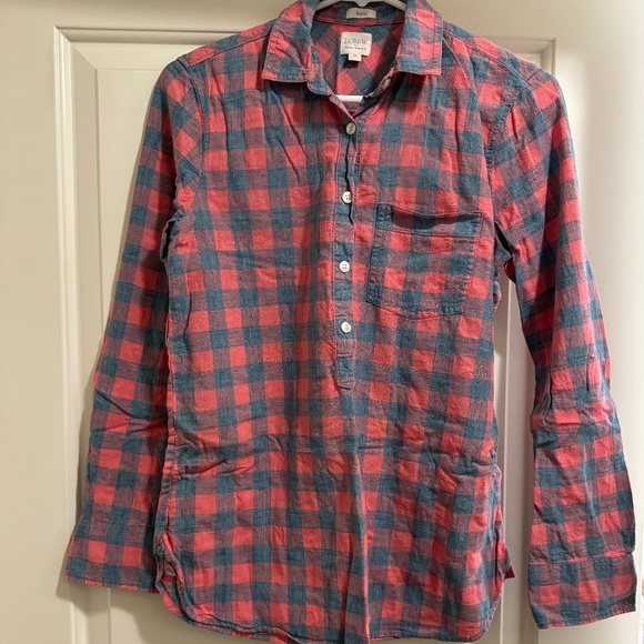 J.Crew Plaid Flannel Button up *XS* - Picture 1 of 2
